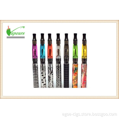 Oem Unisex Colorful Print Ego Q E-cigarette Start Kit , 1100mah E Cigarette